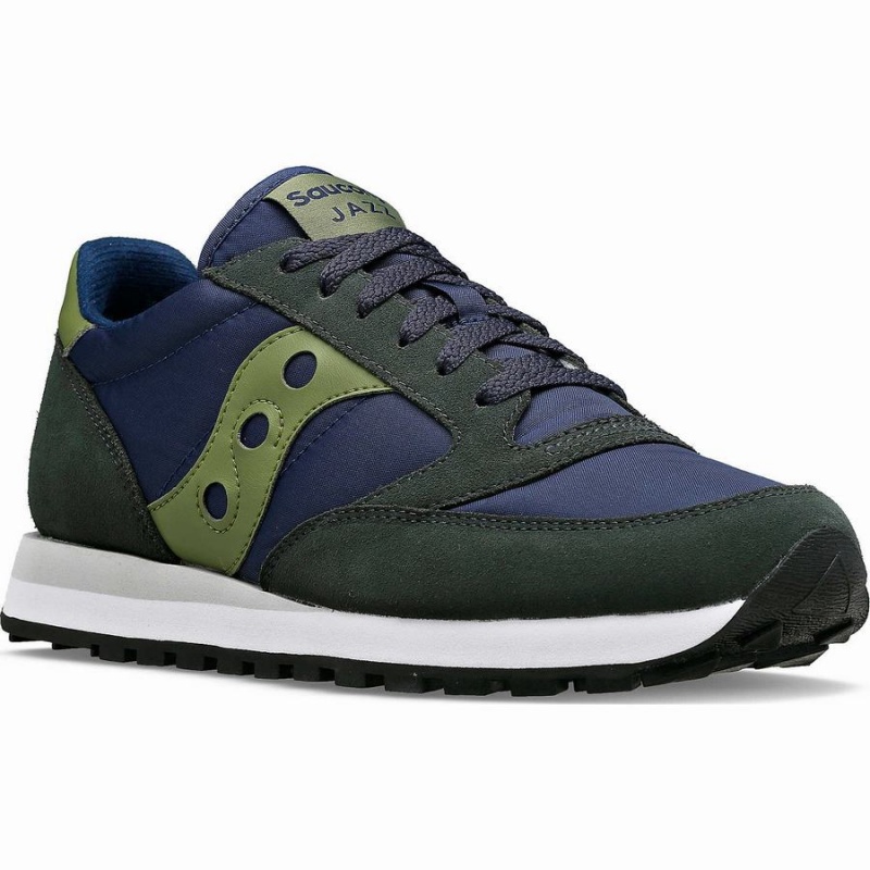 Men's Saucony Jazz Original Sneakers Navy / Green | SG S62389-Z75