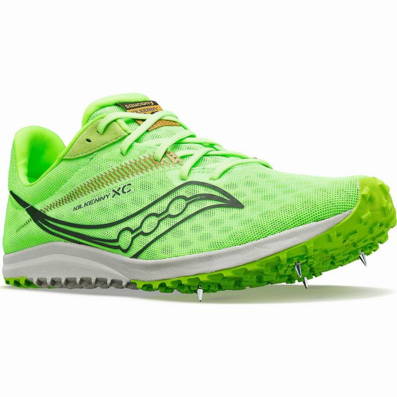 Men's Saucony Kilkenny XC9 Flat Track Spikes Green | SG S08591-V14