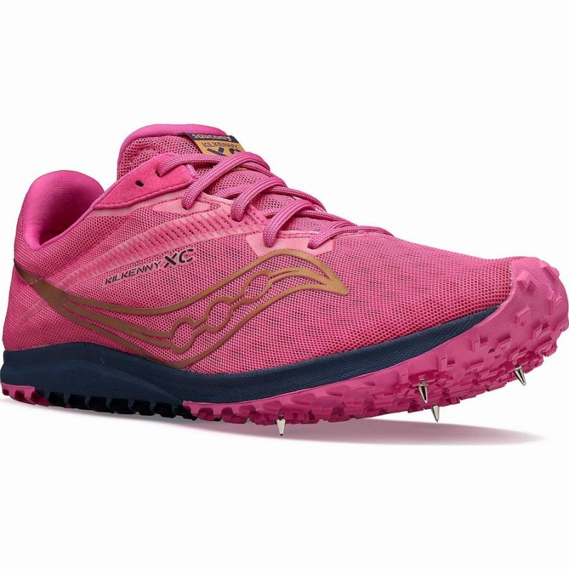 Men's Saucony Kilkenny XC9 Spike Track Spikes Pink / Navy | SG S39287-M84