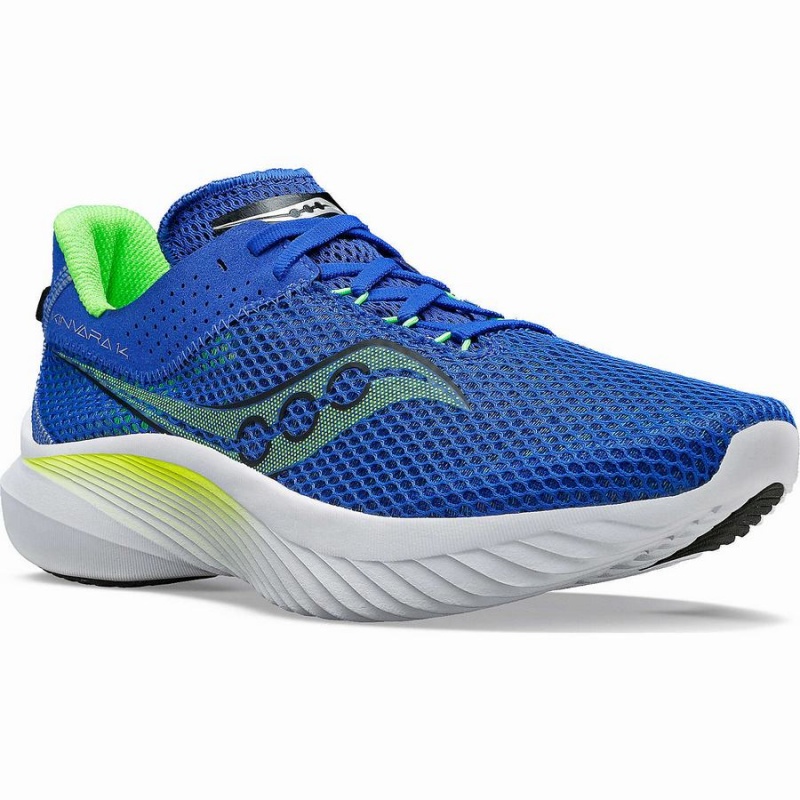 Men's Saucony Kinvara 14 Running Shoes Blue / Green | SG S89471-T47