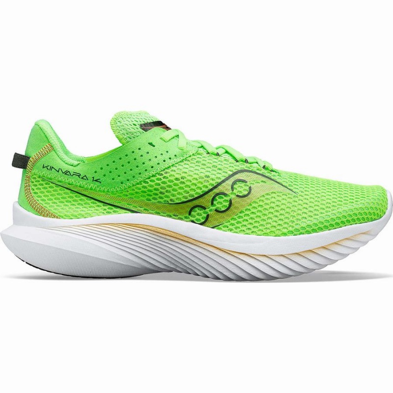 Men\'s Saucony Kinvara 14 Running Shoes Green / Gold | SG S51748-U51