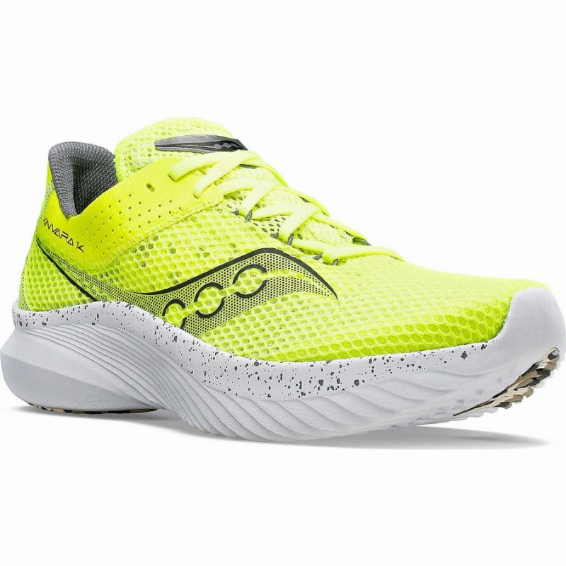 Men's Saucony Kinvara 14 Running Shoes Yellow / Black | SG S40678-S87