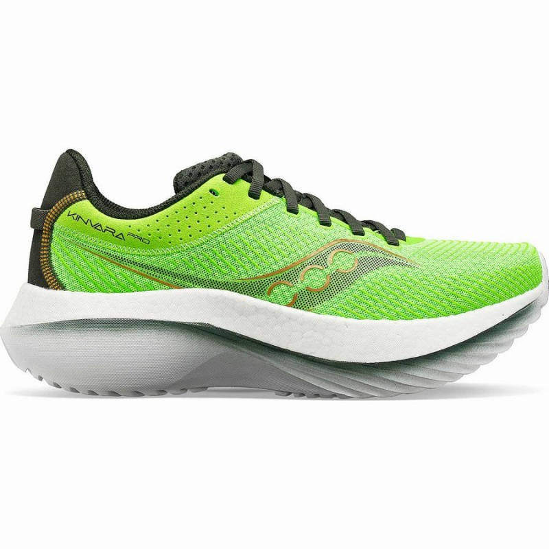 Men\'s Saucony Kinvara Pro Running Shoes Slime / Umbra | SG S57689-K78