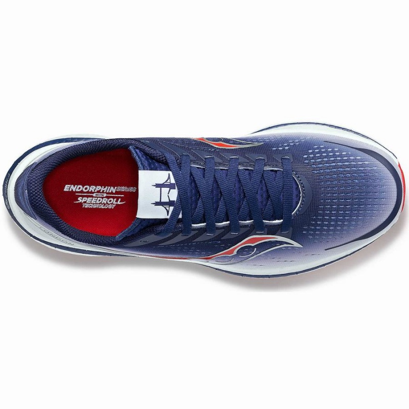 Men's Saucony London Endorphin Speed 3 Running Shoes Navy / White | SG S09847-H64