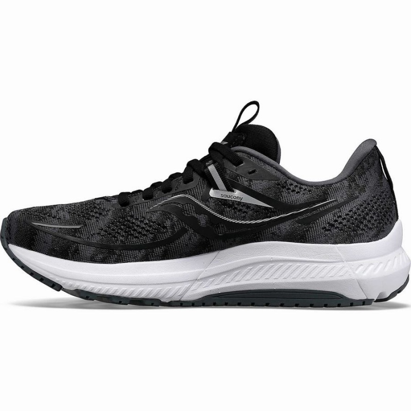 Men's Saucony Omni 21 Running Shoes Black / White | SG S20783-Q57