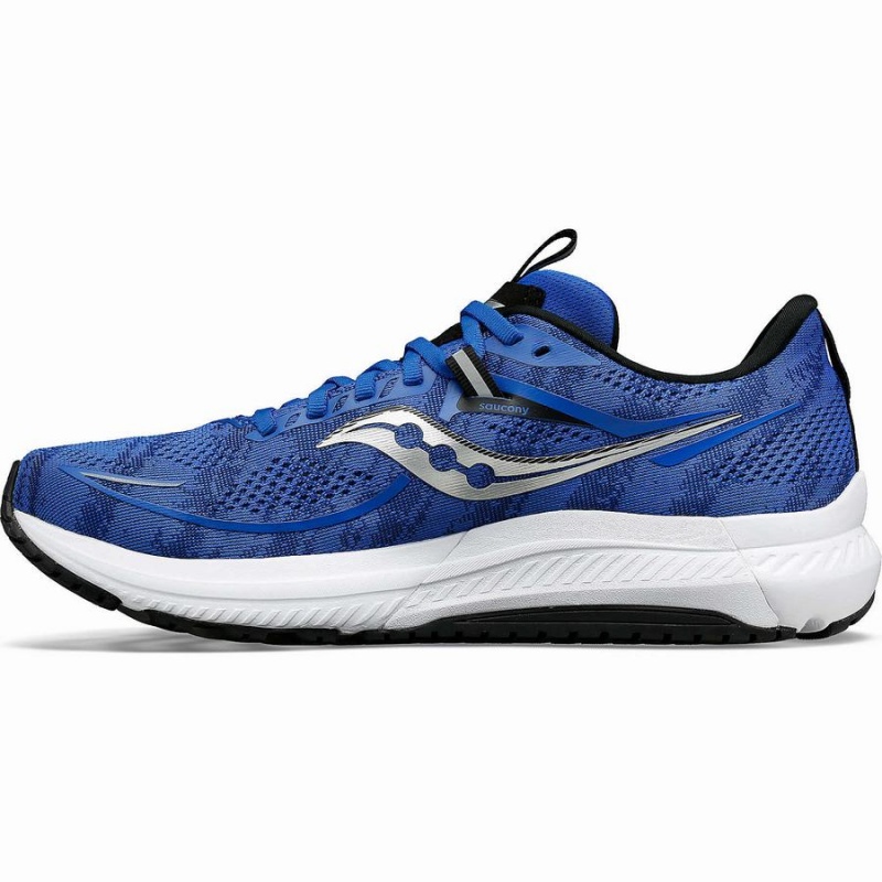 Men's Saucony Omni 21 Running Shoes Blue / Black | SG S12095-E70