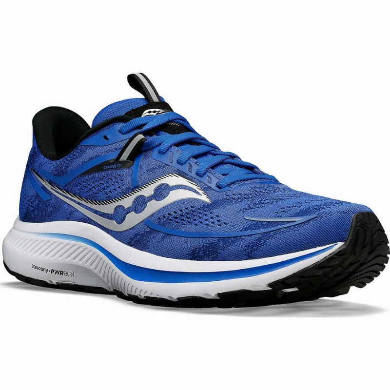 Men's Saucony Omni 21 Running Shoes Blue / Black | SG S12095-E70