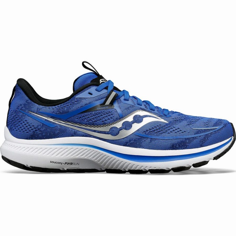 Men\'s Saucony Omni 21 Running Shoes Blue / Black | SG S12095-E70