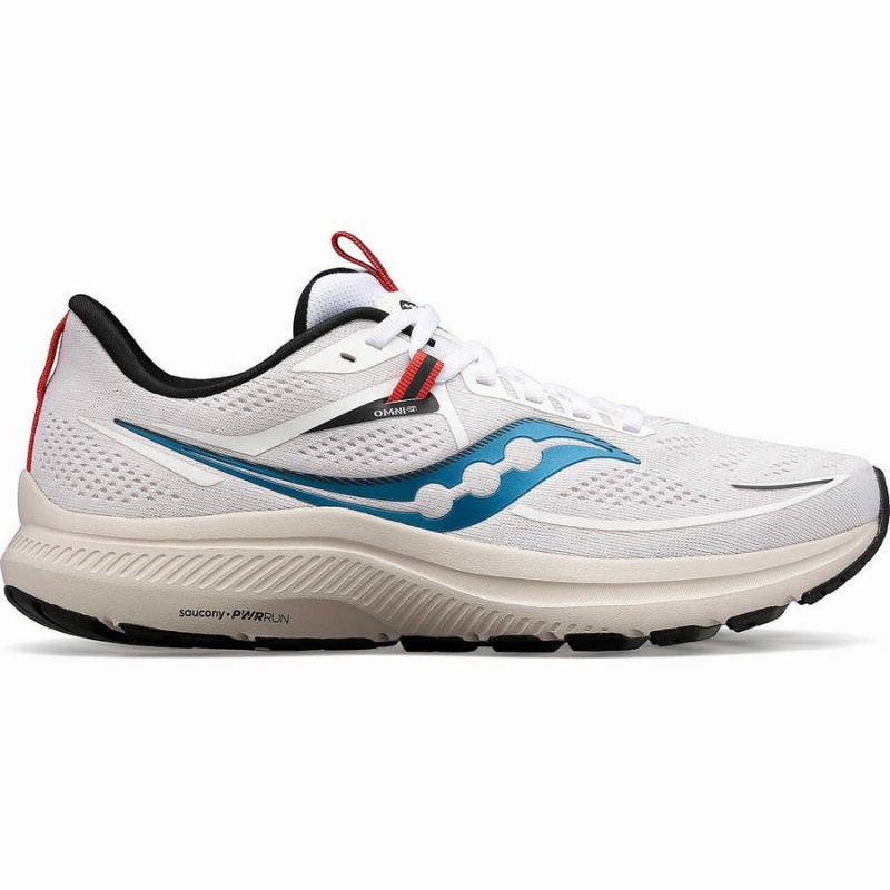 Men\'s Saucony Omni 21 Running Shoes White / Brown | SG S82135-J39