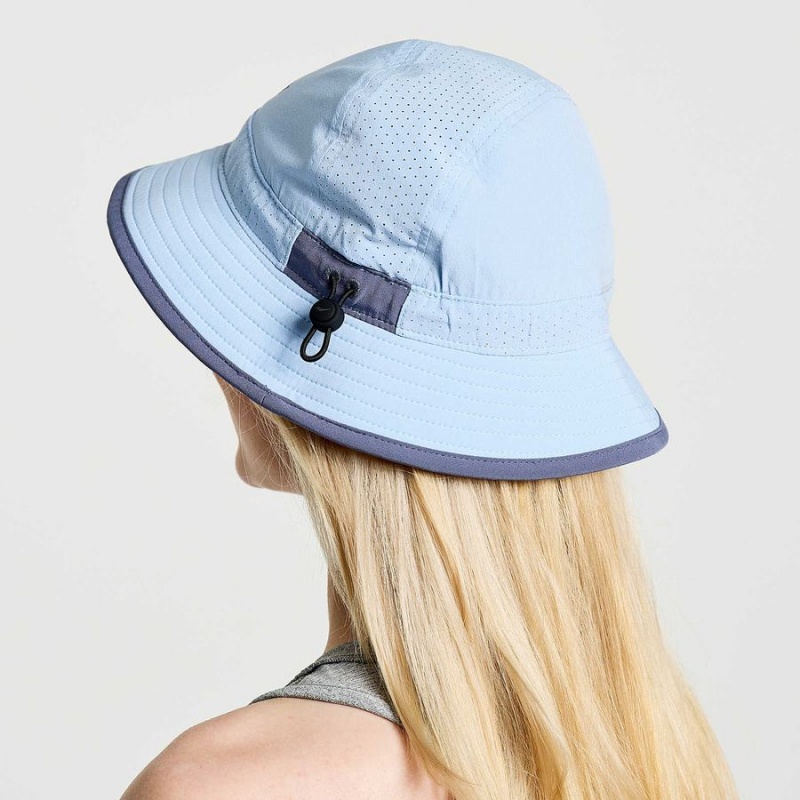 Men's Saucony Outpace Bucket Hats Blue | SG S20945-M24