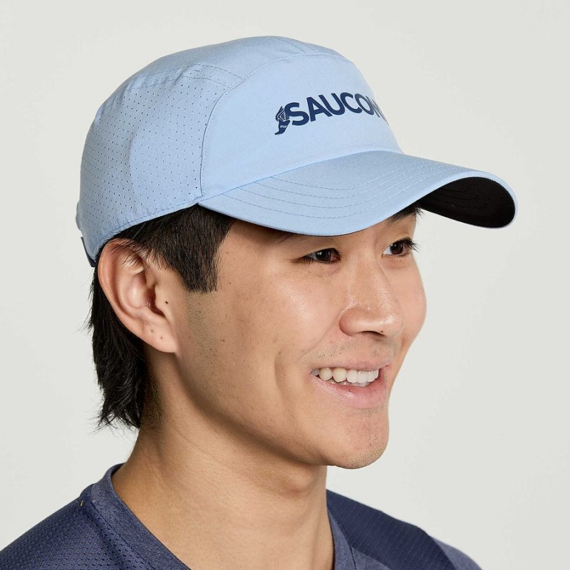 Men's Saucony Outpace Hats Blue | SG S65018-V93