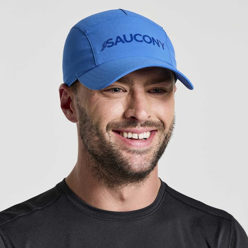 Men\'s Saucony Outpace Hats Blue | SG S90371-U39