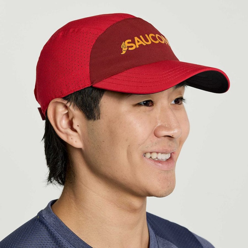 Men's Saucony Outpace Hats Red | SG S19834-U91