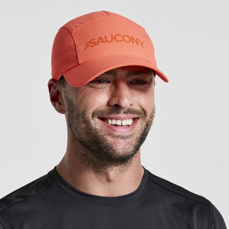 Men's Saucony Outpace Hats Red | SG S26783-Y29