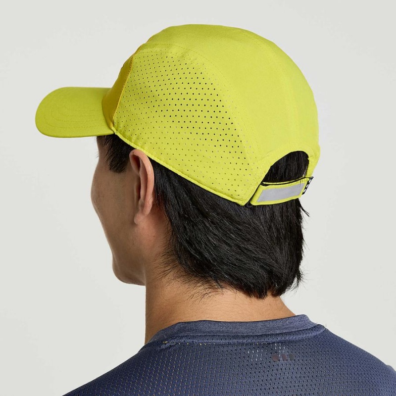 Men's Saucony Outpace Hats Yellow | SG S31842-Z46