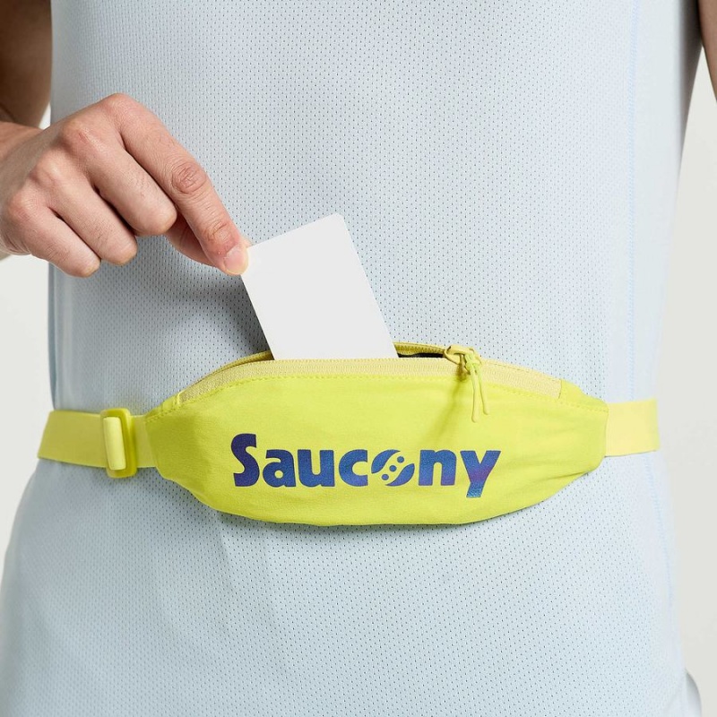 Men's Saucony Outpace Run Belt Belt Bags Yellow | SG S24659-A58