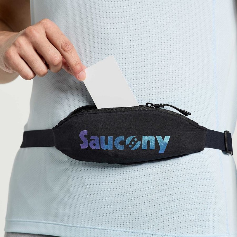 Men's Saucony Outpace Run Belt Belt Bags Black | SG S17294-D65