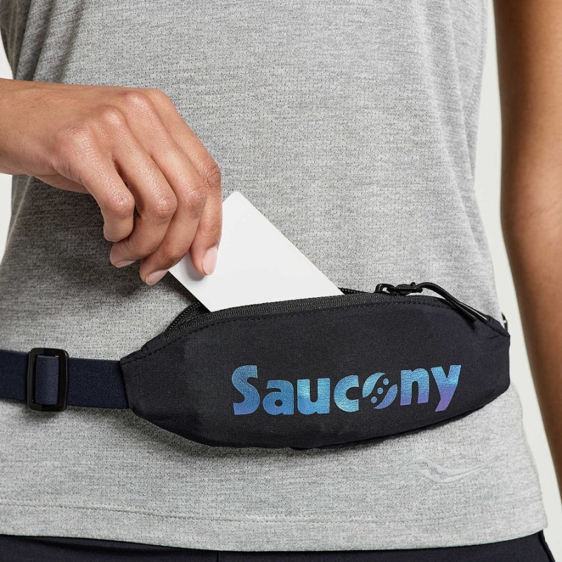 Men's Saucony Outpace Run Belt Belt Bags Black | SG S17294-D65