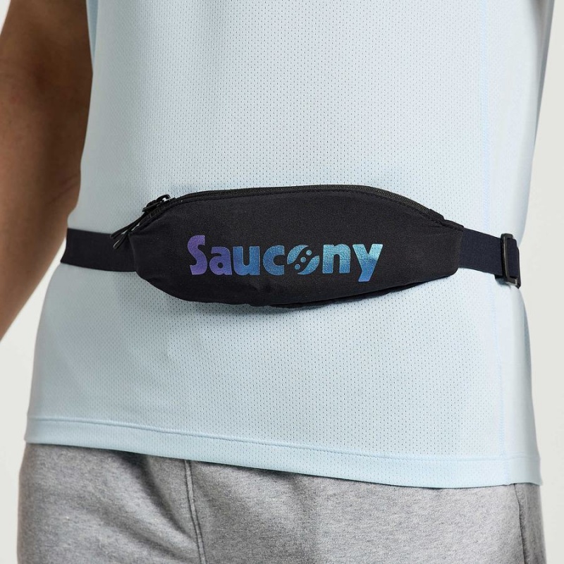 Men's Saucony Outpace Run Belt Belt Bags Black | SG S17294-D65