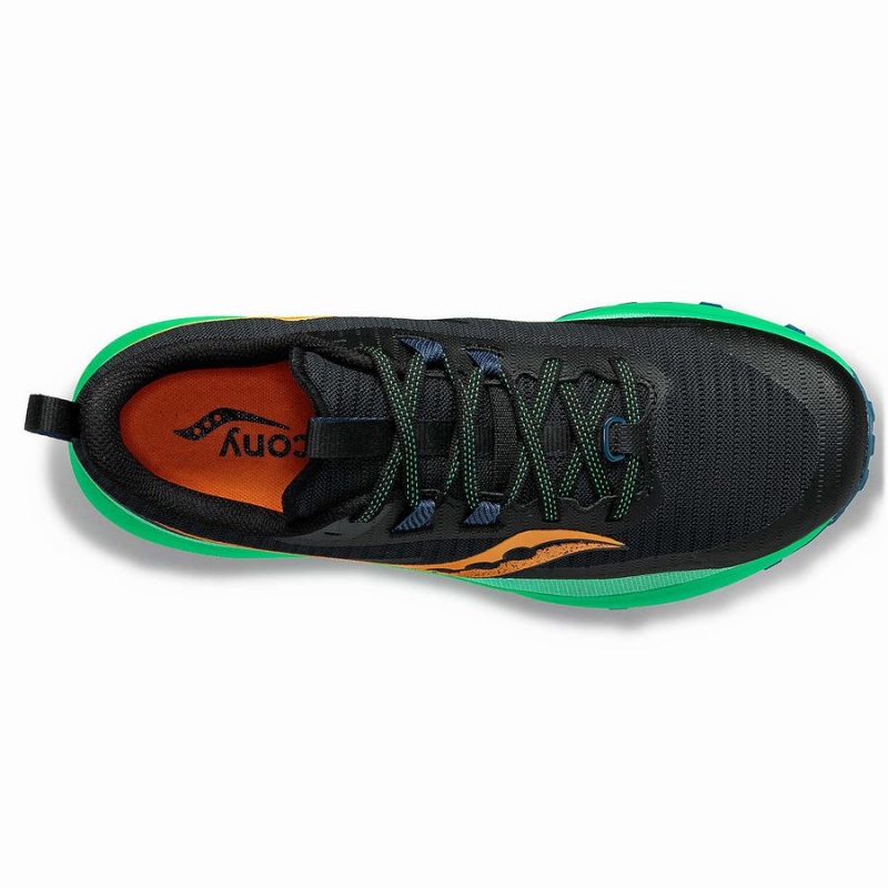 Men's Saucony Peregrine 13 Running Shoes Black / Green | SG S30892-X48