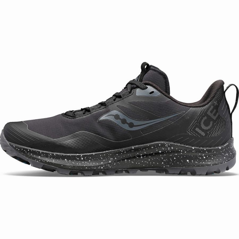 Men's Saucony Peregrine ICE+ 3 Trail Running Shoes Black / Grey | SG S62097-G32