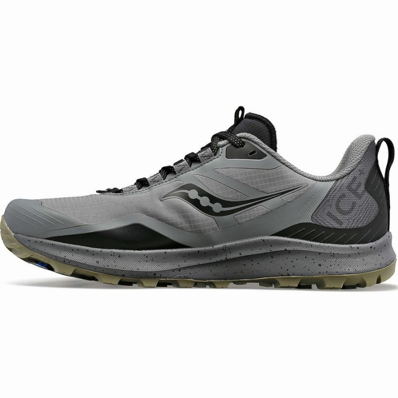 Men's Saucony Peregrine ICE+ 3 Trail Running Shoes Grey / Black | SG S25034-H14