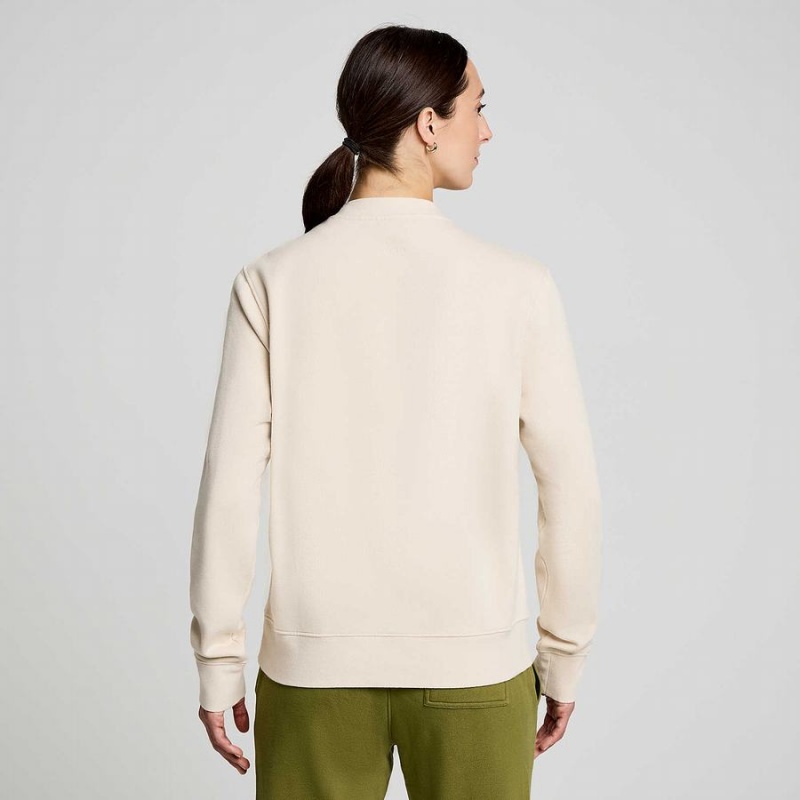 Men's Saucony Recovery Crew Sweatshirt Beige | SG S69153-U24