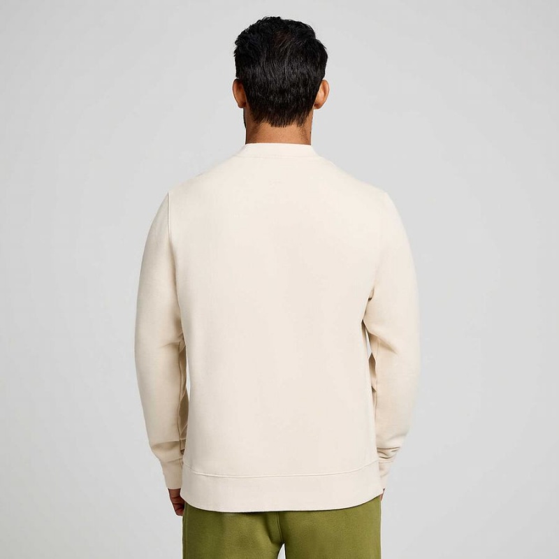 Men's Saucony Recovery Crew Sweatshirt Beige | SG S69153-U24