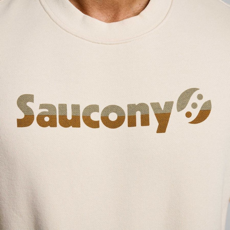 Men's Saucony Recovery Crew Sweatshirt Beige | SG S69153-U24