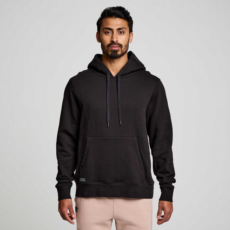 Men's Saucony Recovery Hoody Hoodie Black | SG S30754-F35