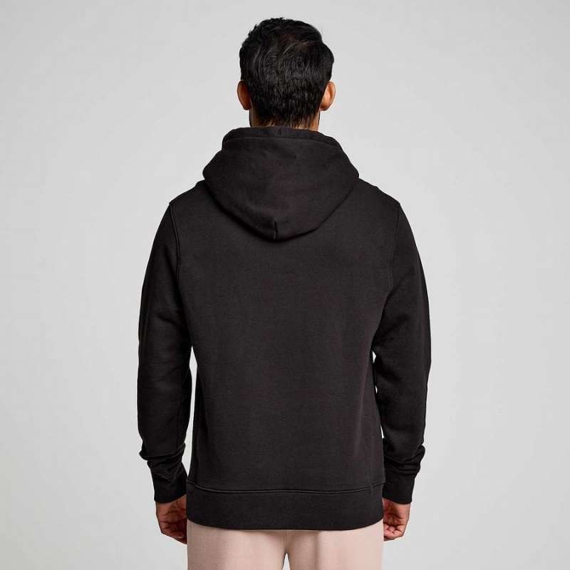 Men's Saucony Recovery Hoody Hoodie Black | SG S30754-F35