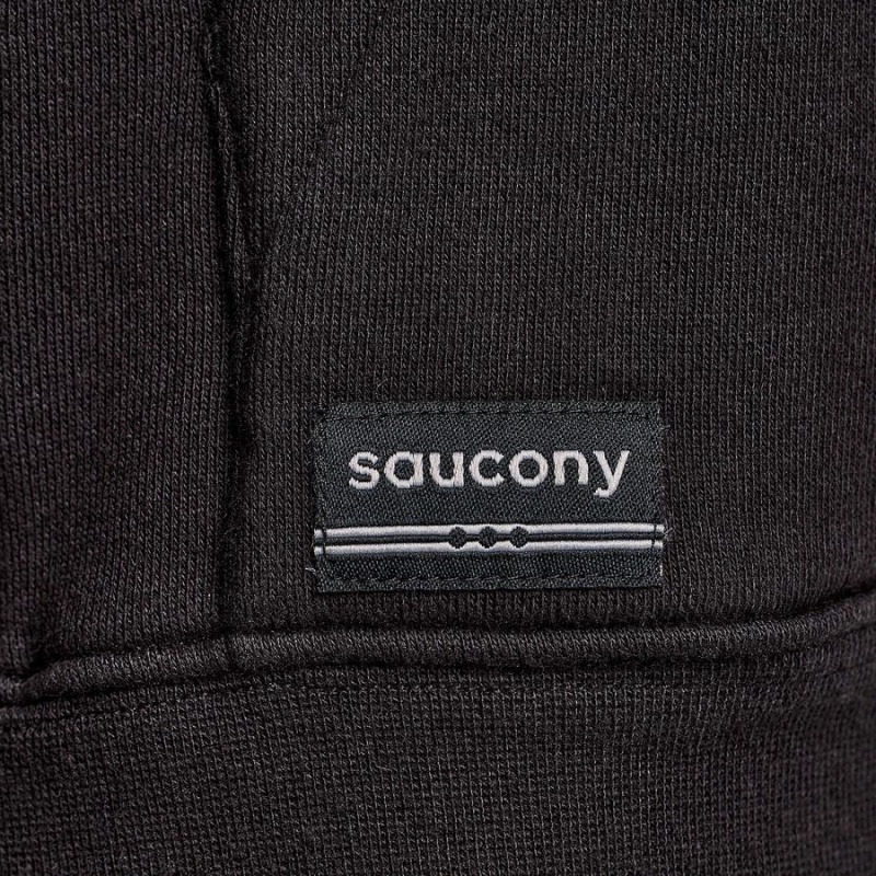 Men's Saucony Recovery Hoody Hoodie Black | SG S30754-F35