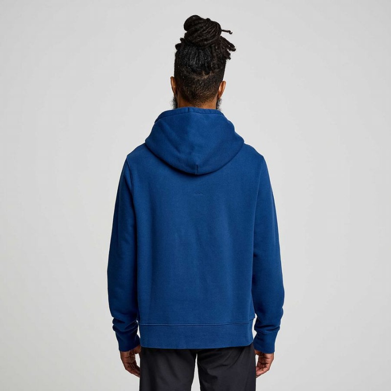 Men's Saucony Recovery Hoody Hoodie Indigo | SG S35872-S54