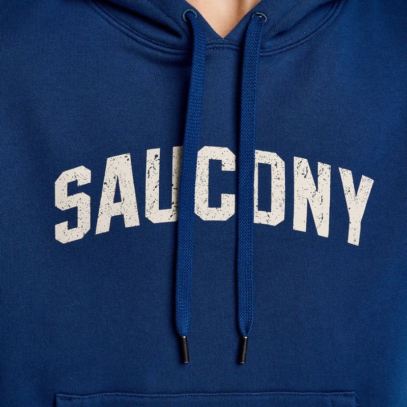 Men's Saucony Recovery Hoody Hoodie Indigo | SG S35872-S54