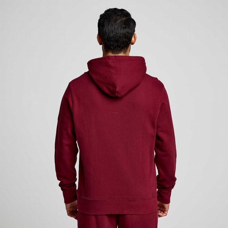 Men's Saucony Recovery Hoody Hoodie Red | SG S97851-G40