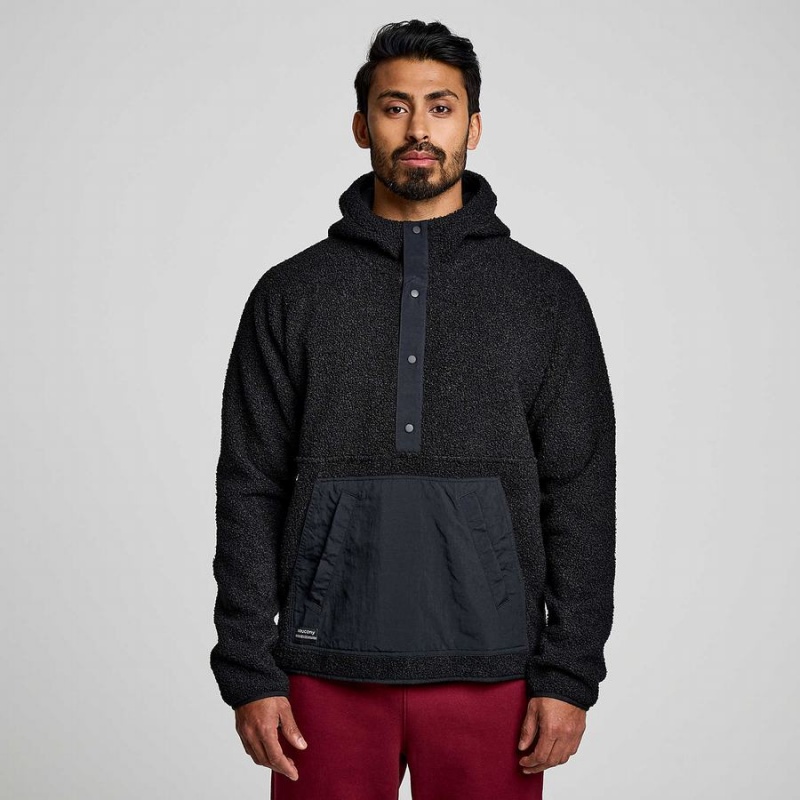 Men's Saucony Recovery Sherpa Pullover Black | SG S95207-U64