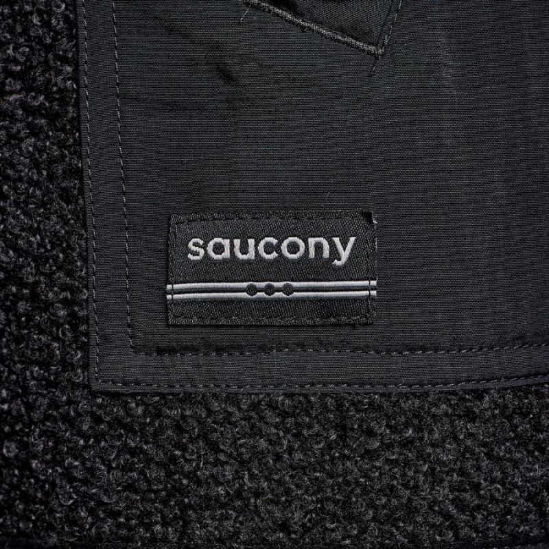 Men's Saucony Recovery Sherpa Pullover Black | SG S95207-U64