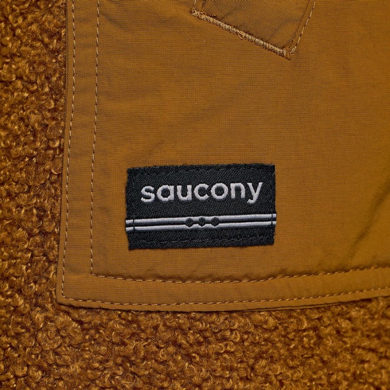 Men's Saucony Recovery Sherpa Pullover Brown | SG S34802-Z91