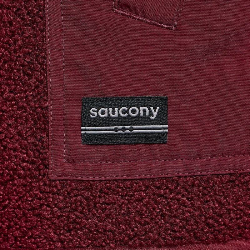 Men's Saucony Recovery Sherpa Pullover Red | SG S61598-Y50