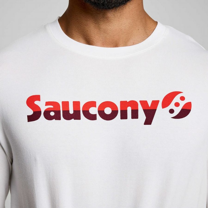 Men's Saucony Recovery Short Sleeve T Shirts White | SG S28170-A79