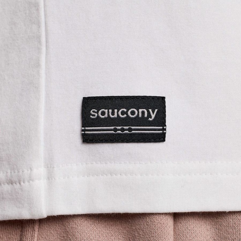 Men's Saucony Recovery Short Sleeve T Shirts White | SG S28170-A79