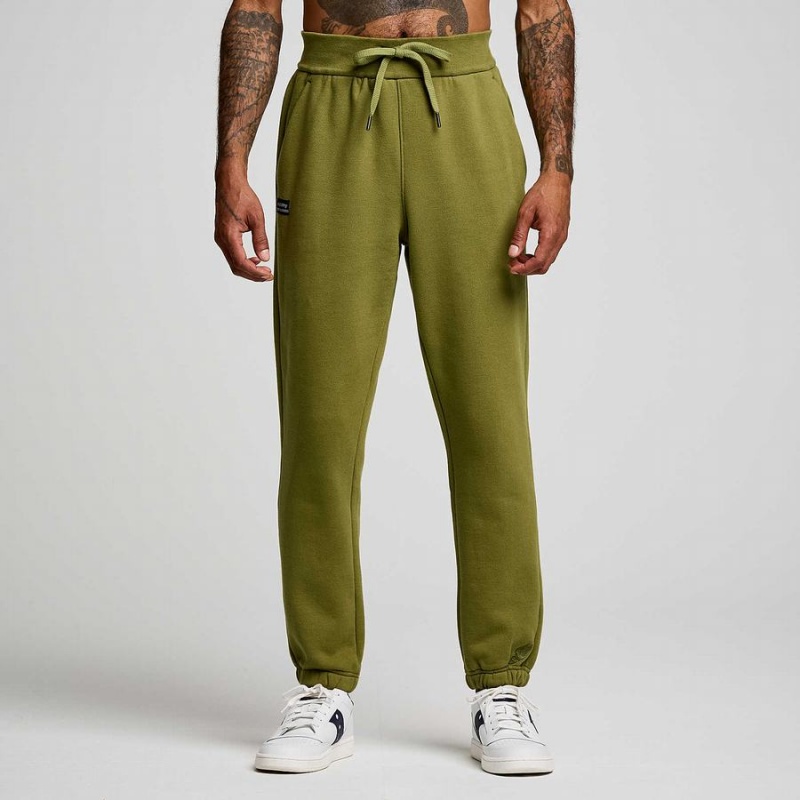 Men's Saucony Recovery Sweatpants Khaki | SG S14605-M72