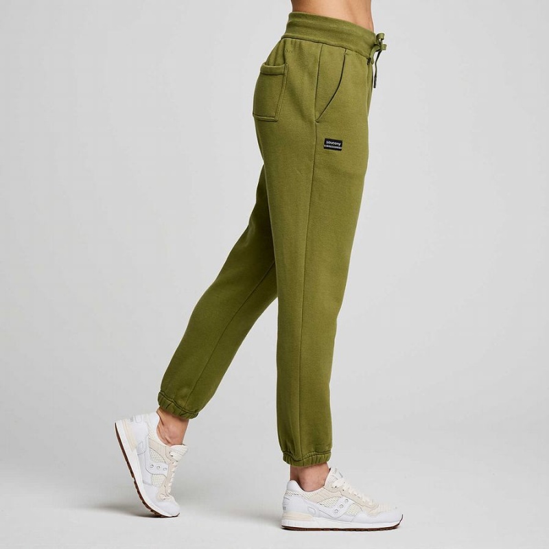 Men's Saucony Recovery Sweatpants Khaki | SG S14605-M72