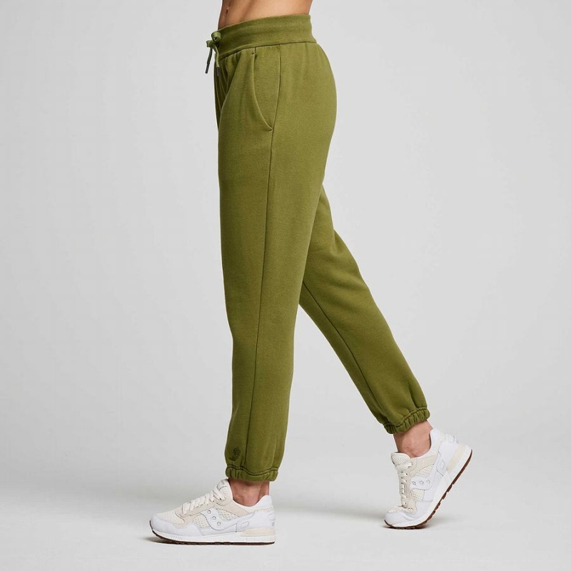 Men's Saucony Recovery Sweatpants Khaki | SG S14605-M72