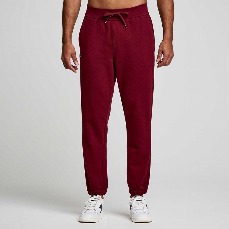 Men's Saucony Recovery Sweatpants Red | SG S10842-B80