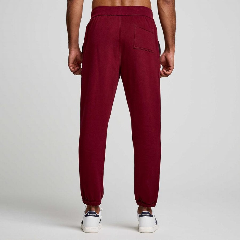 Men's Saucony Recovery Sweatpants Red | SG S10842-B80