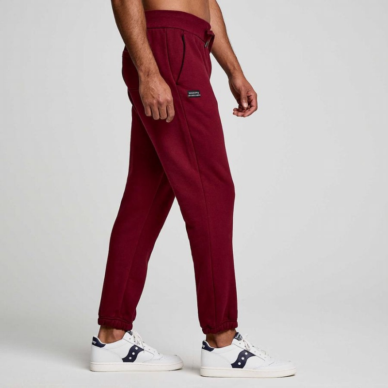 Men's Saucony Recovery Sweatpants Red | SG S10842-B80