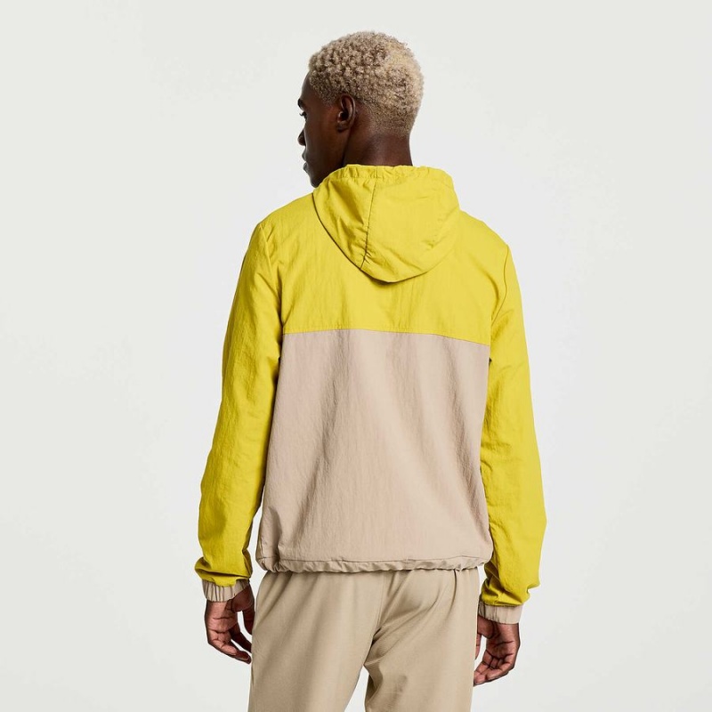 Men's Saucony Rested Anorak Tops Yellow | SG S46153-H98