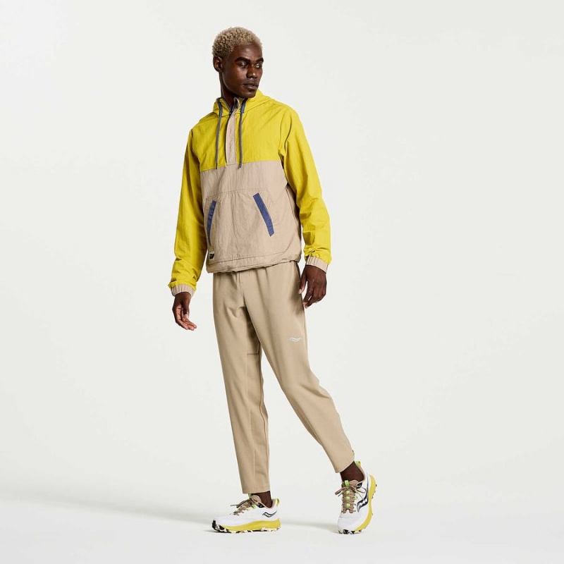 Men's Saucony Rested Anorak Tops Yellow | SG S46153-H98