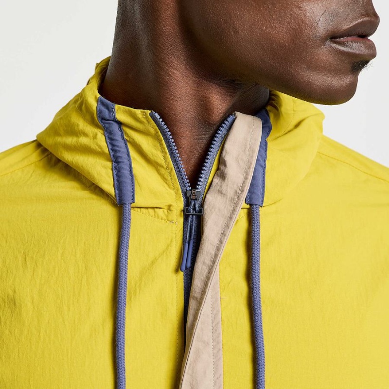 Men's Saucony Rested Anorak Tops Yellow | SG S46153-H98